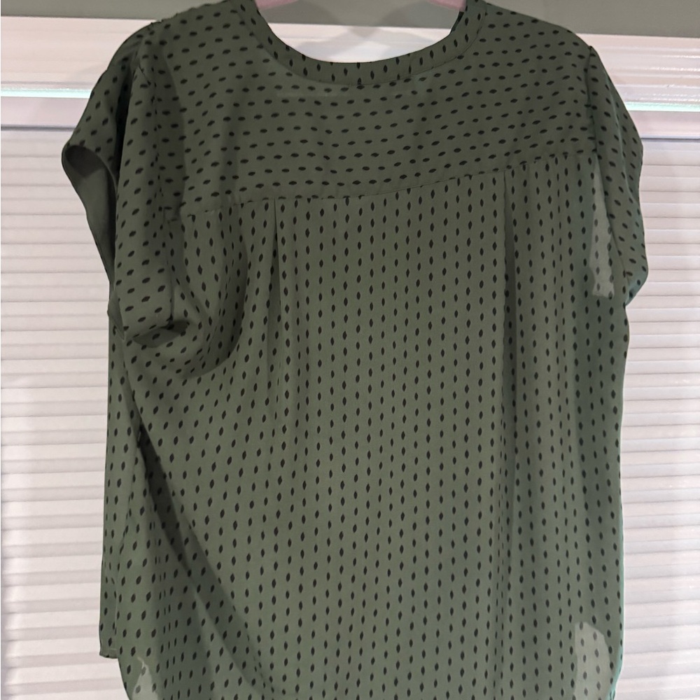 Elegant Olive Green Women's Blouse